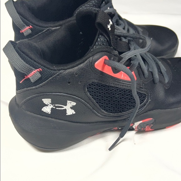 Under Armour Kids Black and Red Sneakers - Picture 3 of 6